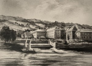 1854 - couvent des cordeliers gouache de A de Lenaul