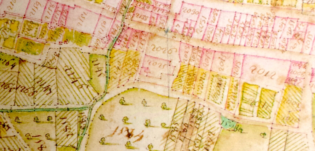 Image montrant le faubourg de la Touvière en 1730