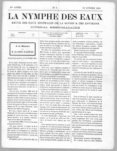 La Nymphe des eaux 22 octobre 1868 - mort de Walewski La nymphe des eaux