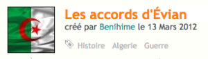 Cliquez sur l'image pour aller répondre à un Quizz sur les accords d'Evian