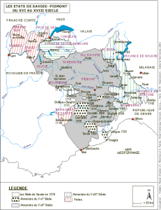 Carte sur l'article de wikipedia Guerre franco-savoyarde (1600-1601)