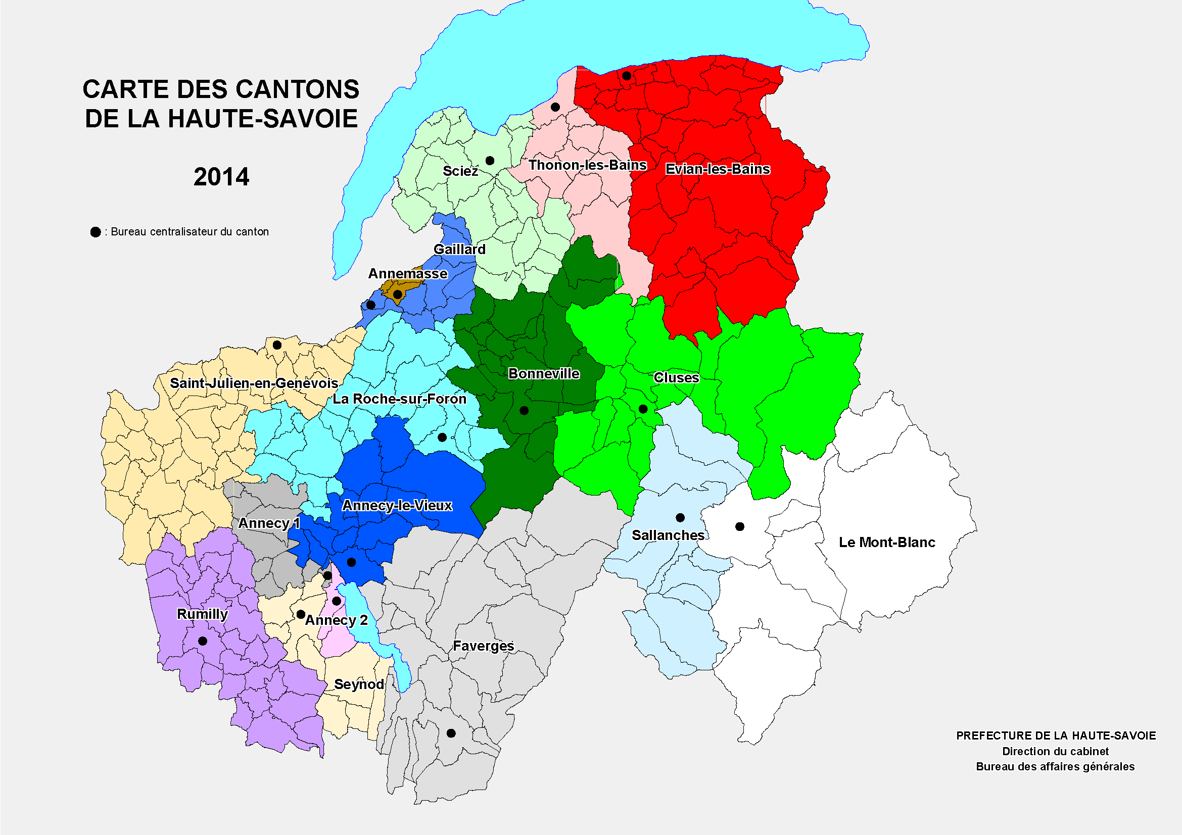 carte-des-cantons-de-Haute-Savoie-2014 - Évian-les-bains, cité de Haute