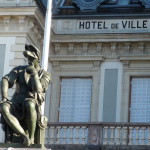 Mairie d'Evian les bains Michel Ange statue de Lorenzo de Medici, penseur