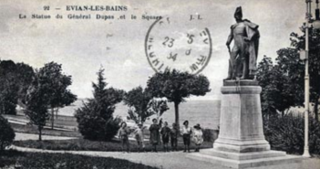La Statue du Général Dupas et le Square - Evian